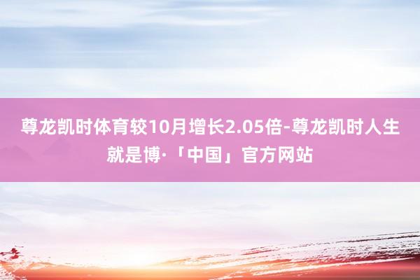 尊龙凯时体育较10月增长2.05倍-尊龙凯时人生就是博·「中国」官方网站