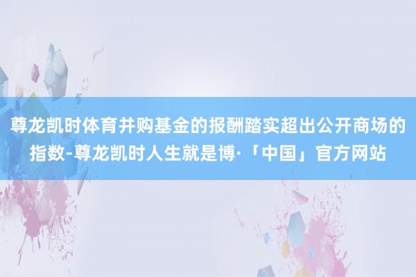 尊龙凯时体育并购基金的报酬踏实超出公开商场的指数-尊龙凯时人生就是博·「中国」官方网站
