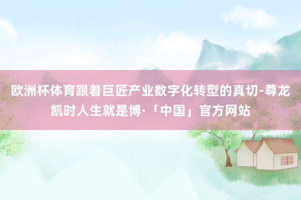 欧洲杯体育跟着巨匠产业数字化转型的真切-尊龙凯时人生就是博·「中国」官方网站