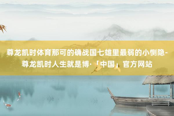 尊龙凯时体育那可的确战国七雄里最弱的小恻隐-尊龙凯时人生就是博·「中国」官方网站