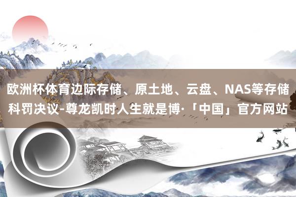欧洲杯体育边际存储、原土地、云盘、NAS等存储科罚决议-尊龙凯时人生就是博·「中国」官方网站