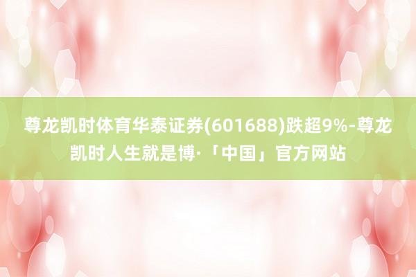 尊龙凯时体育华泰证券(601688)跌超9%-尊龙凯时人生就是博·「中国」官方网站