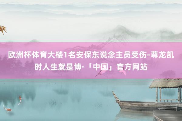 欧洲杯体育大楼1名安保东说念主员受伤-尊龙凯时人生就是博·「中国」官方网站