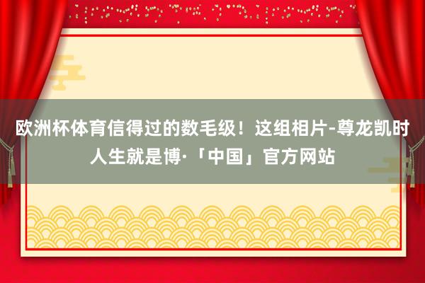 欧洲杯体育信得过的数毛级！这组相片-尊龙凯时人生就是博·「中国」官方网站