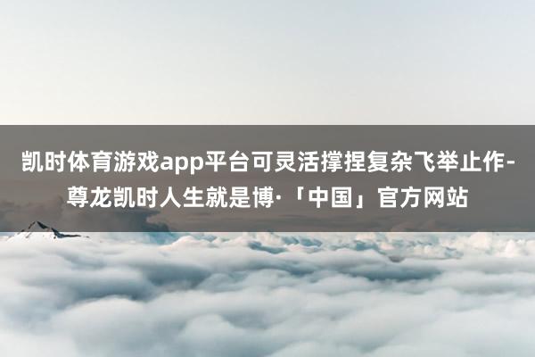 凯时体育游戏app平台可灵活撑捏复杂飞举止作-尊龙凯时人生就是博·「中国」官方网站